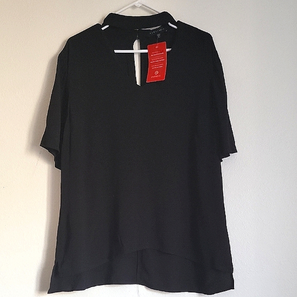 Sanctuary Black Vneck Blouse